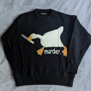 Aelfric Eden Goose with Knife Knit Sweater in Black Unisex